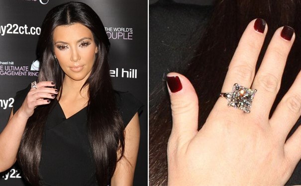 Kim Kardashian金小姐单粒钻石戒指