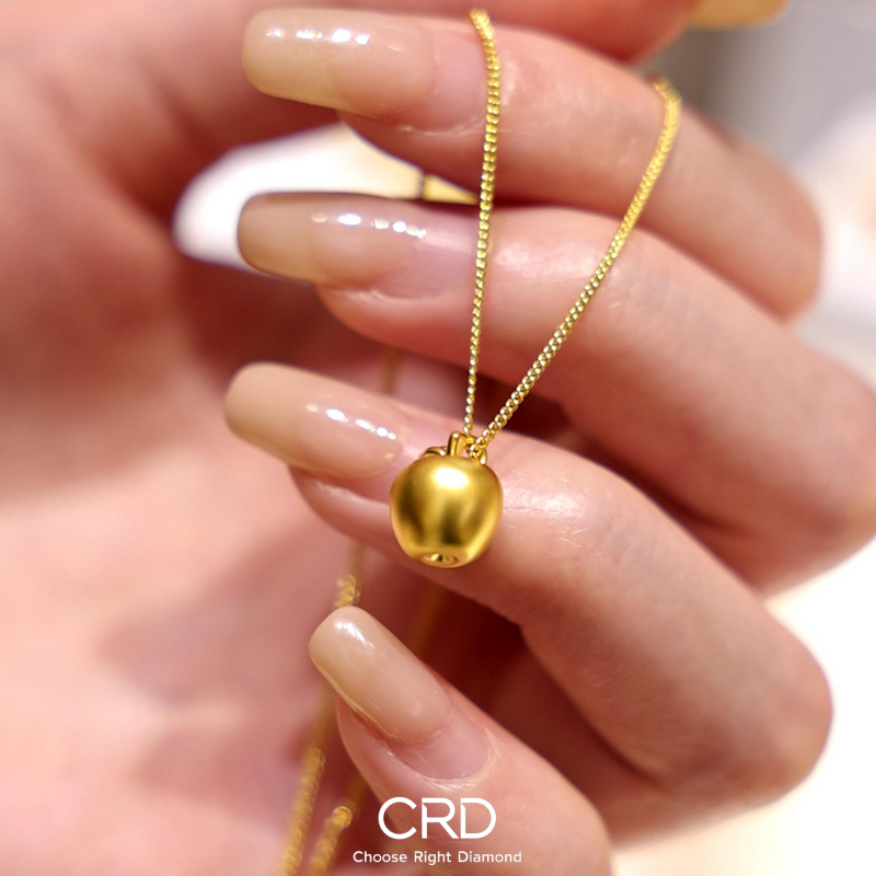 CRD黄金吊坠|CRD金苹果足金吊坠，如冬日暖阳般柔和