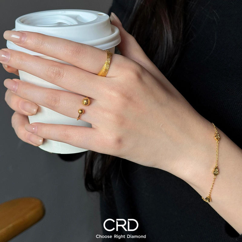 CRD黄金戒指|都市女时髦金，Black & Gold