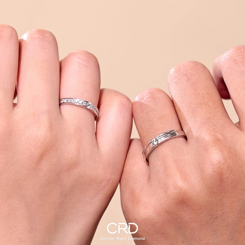 CRD情侣对戒|心轨钻石情侣戒，以爱之名，铺就幸福轨道