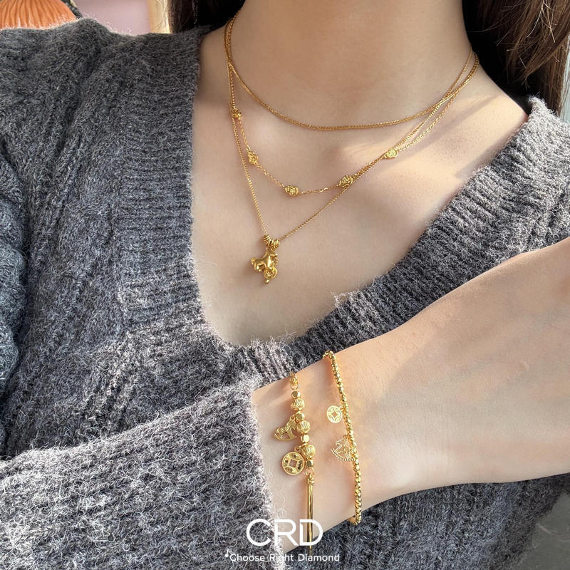 CRD黄金手链|陈鑫海同款黄金小马，萌趣金马跃动满满好运