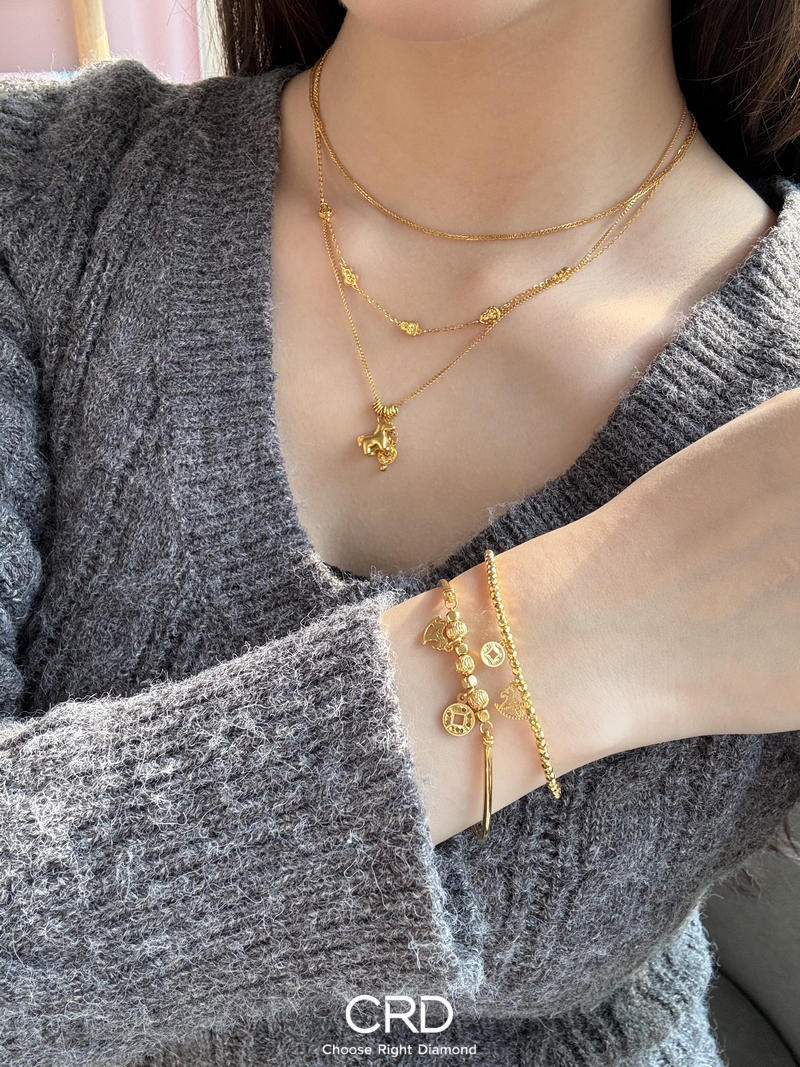 CRD黄金项链丨姐妹们！还得是陈鑫海同款黄金小马