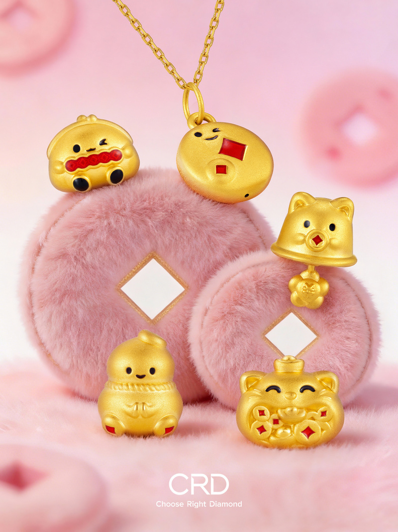 CRD黄金丨萌趣金珠，财源滚滚，捕捉现代吉祥符号