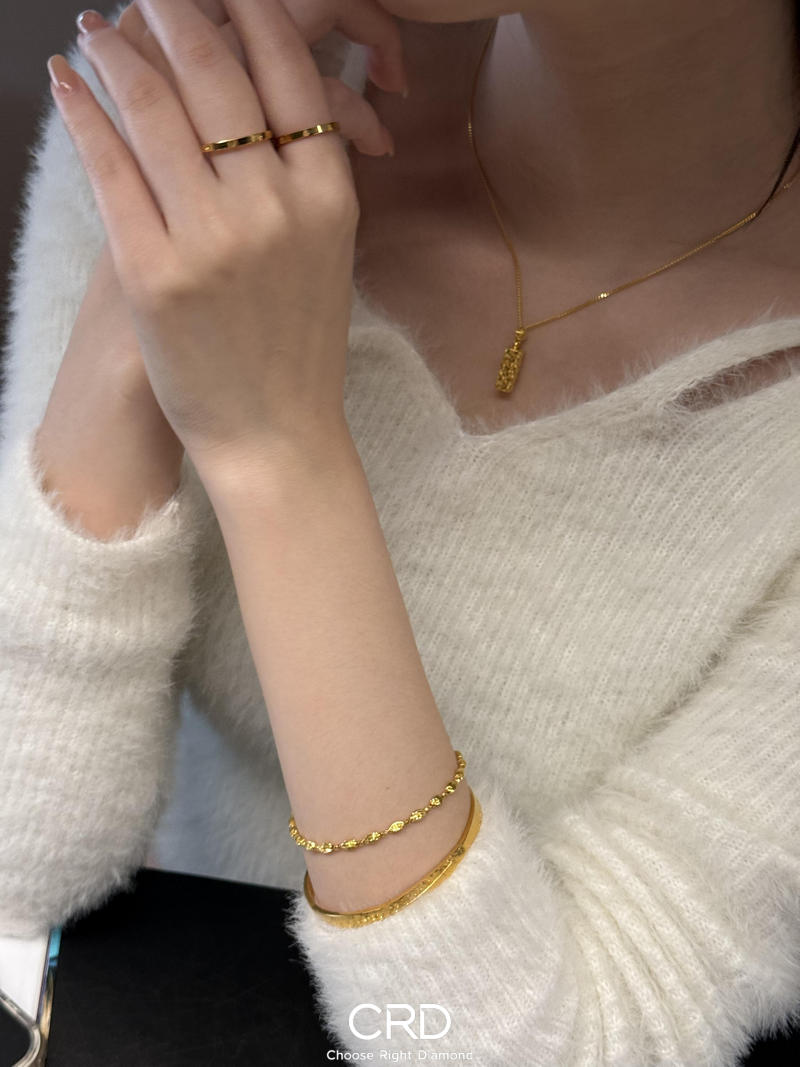 CRD黄金手镯丨晒晒小金手·bling bling享福手