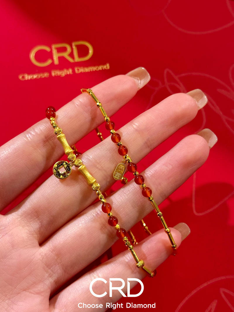CRD黄金手链丨过年小金手，玛瑙手链·黄金血脉觉醒