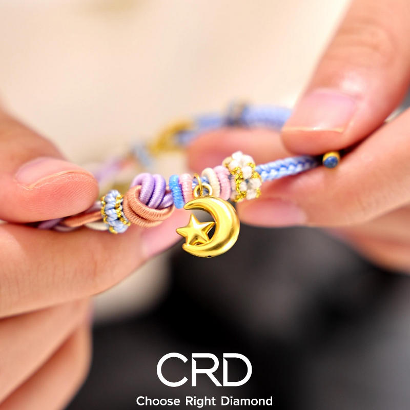 CRD黄金手串|星月之姿，优雅曲线勾勒梦幻