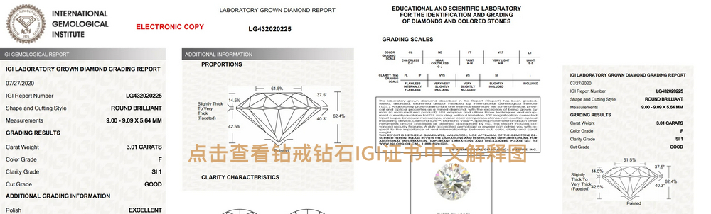 IGI证书中文解释图