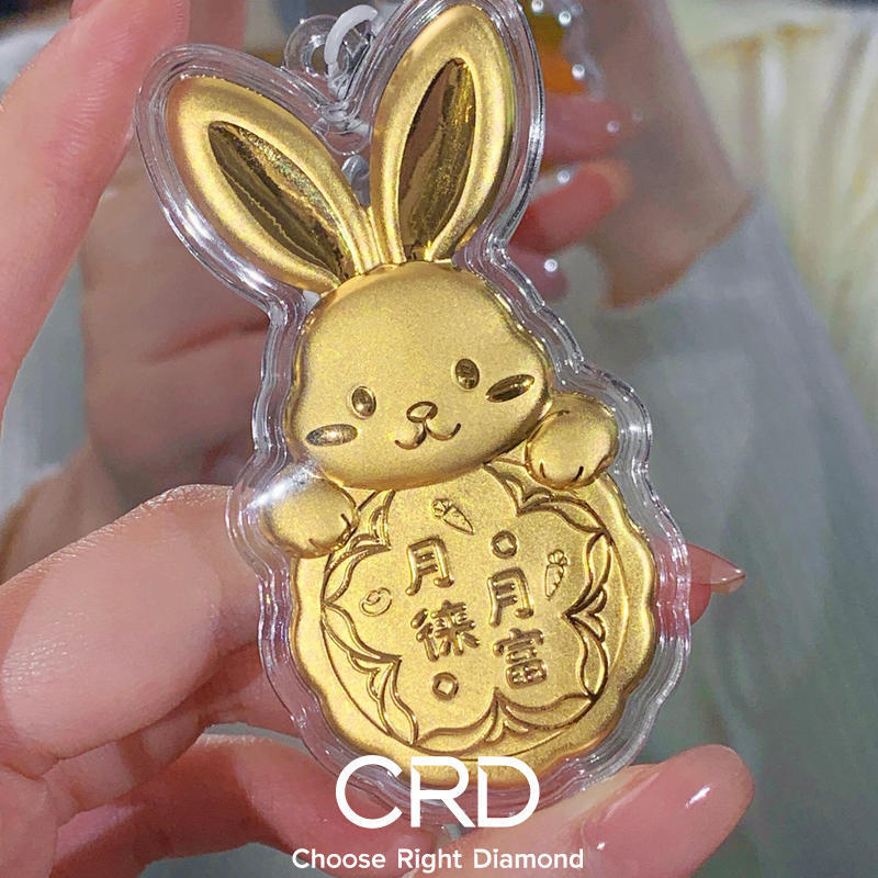 足金金片挂件