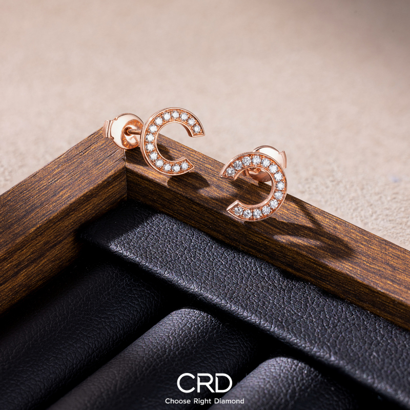 钻石耳钉 CRD钻石耳钉