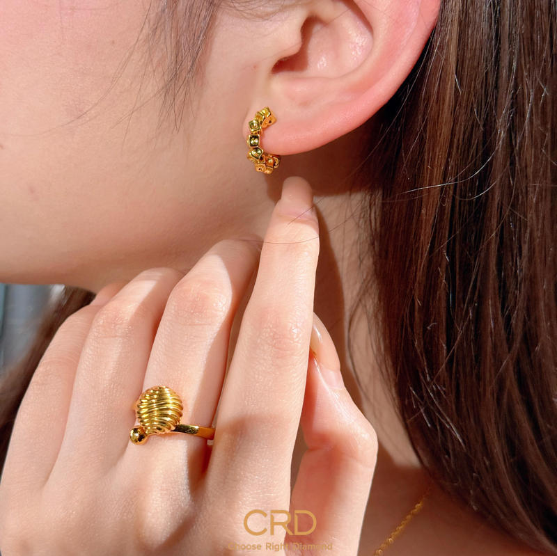 CRD黄金耳钉