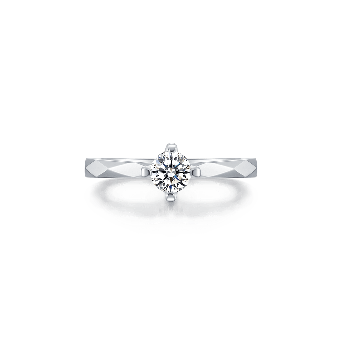 Perlée diamonds戒指，5排镶钻设计 18K白金, 钻石_梵克雅宝_Van Cleef & Arpels